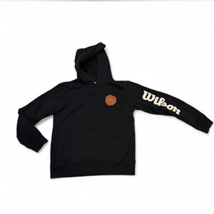Wilson Black Hoodie with Cream Logo
